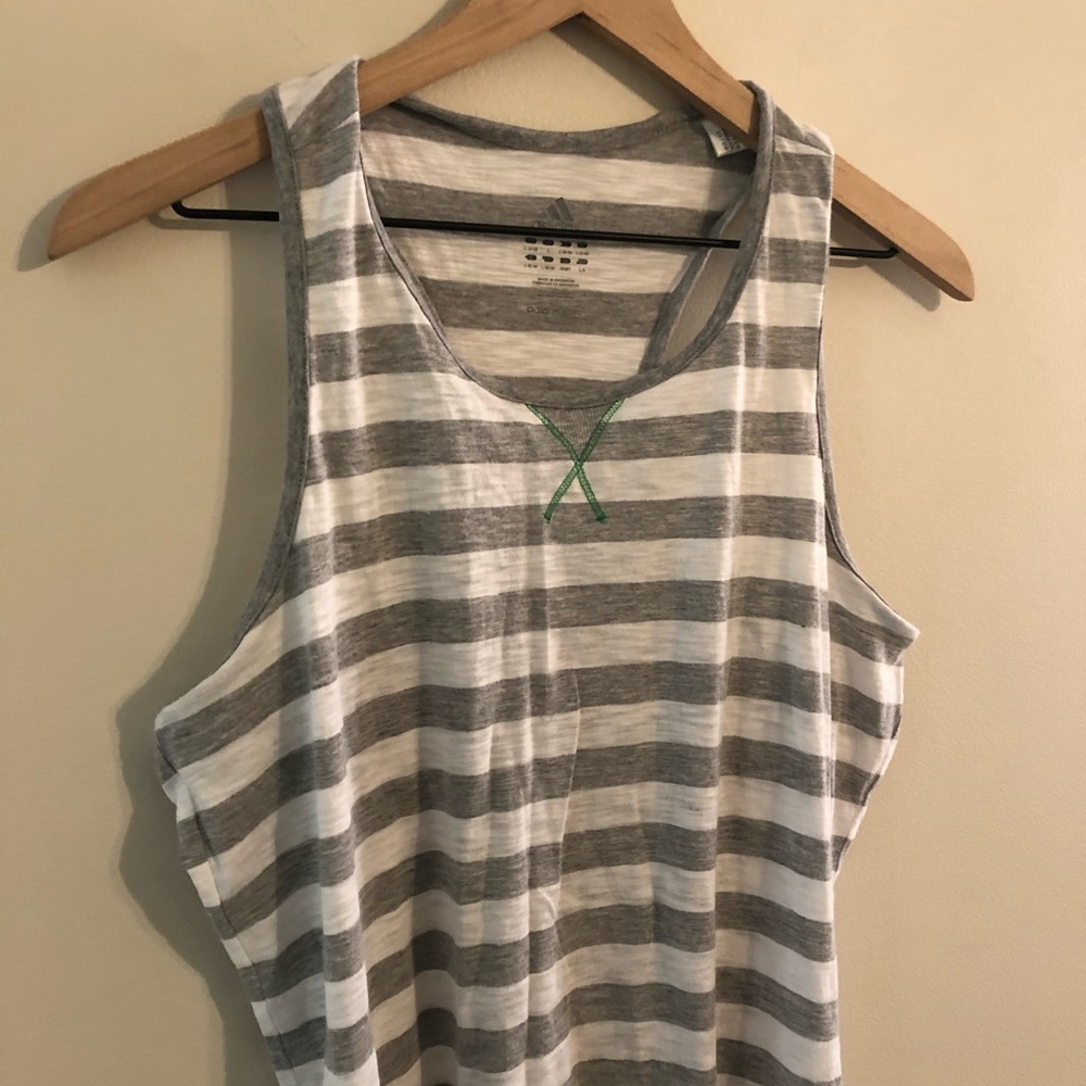 Adidas Casual Striped Tank Top Size Large - Picture 5 of 7
